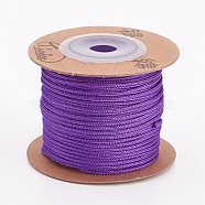 Nylon Cords, String Threads Cords, Round, Blue Violet, 1.5mm, about 25m/roll(OCOR-L035-G08)