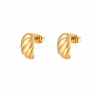 Stainless Steel Horn Shape Stud Earrings for Women(YZ0007-1)