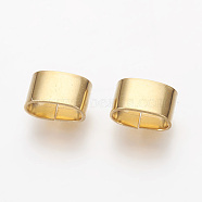 201 Stainless Steel Slide Charms, Oval, Real 24K Gold Plated, 5x8.5x5mm, Hole: 4x7.5mm(STAS-G187-29G-C)