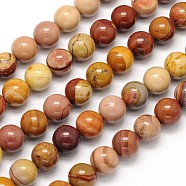 Natural Mookaite Round Bead Strands, 6mm, Hole: 1mm, about 62pcs/strand, 15.5 inch(G-N0166-09-6mm)