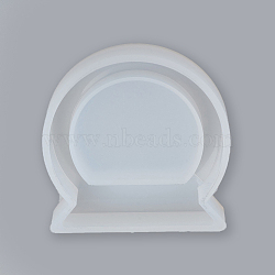 Shaker Mold, Silicone Quicksand Molds, Resin Casting Molds, For UV Resin, Epoxy Resin Jewelry Making, Badge, White, 60x60x12mm(DIY-G017-I03)