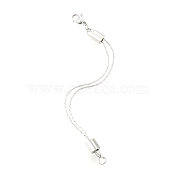 304 Stainless Steel Coreana Chain Extenders, with Lobster Claw Clasps, for Necklace Bracelet Jewelry Making, Stainless Steel Color, 10~16cm(STAS-P247-01P)