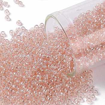 TOHO Round Seed Beads, Japanese Seed Beads, (106) Transparent Luster Rosaline, 11/0, 2.2mm, Hole: 0.8mm, about 5555pcs/50g