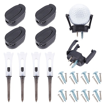 SUPERFINDINGS 10Pcs 2 Styles Golf Ball Tool Sets, Including Plastic Holder Five Claw Pin Tool & Pick Up Retriever Grabber Claw Sucker Tool, Mixed Color, 82x16mm