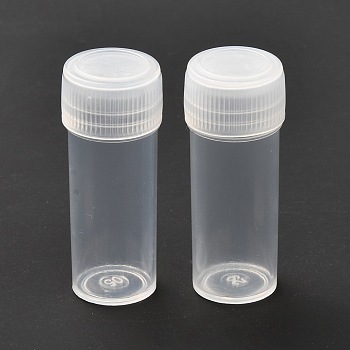 Plastic Essential Oil Empty Roller Ball Bottle, with PP Plastic Caps, Clear, 4.15x1.55cm, Capacity: 5ml(0.17 fl. oz)