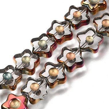 Electroplated Transparent Glass Beads Strands(GL-CBA98F0-09D)-1
