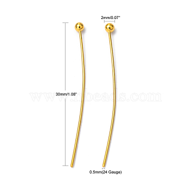 Brass Ball Head Pins(X-KK-R020-07G)-5