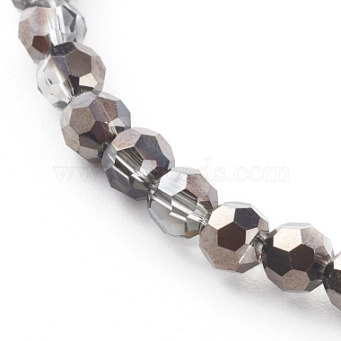 Electroplate Faceted Round Glass Beaded Bracelets(BJEW-JB06125-02)-3