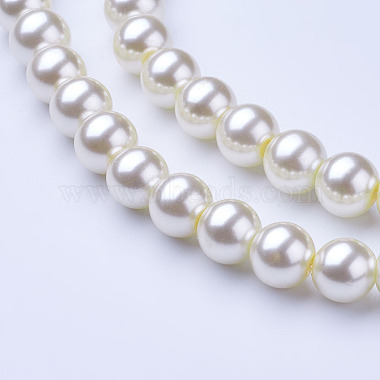 Chapelets de perles en verre nacré(HY-10D-B02)-2