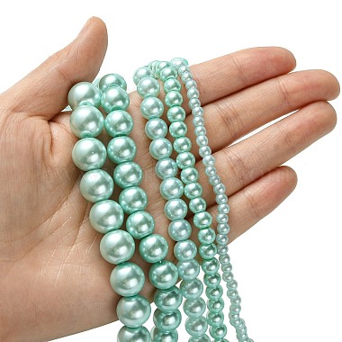 Dyed Glass Pearl Round Beads Strands(HY-X0001-01)-3
