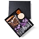 Natural Tiger Eye & Quartz Crystal & Amethyst Bullet & Heart & Nugget & Chips Gift Box(WG94197-06)-1