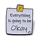 Word Everything is Going to be Okay Alloy Enamel Brooch Pins(JEWB-R021-06B)-1