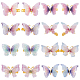CRASPIRE 8Pcs 8 Style Double Layers Tulle Butterfly Alligator Hair Clips(PHAR-CP0001-06)-1