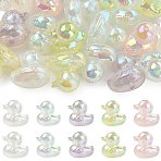 Opaque Luminous Acrylic Beads, Duck, Glow in the Dark, Mixed Color, 22.5x22x17mm, Hole: 2.2mm(OACR-CJC0010-24)