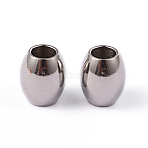 Tarnish Resistant Barrel 202 Stainless Steel Spacer Beads, Stainless Steel Color, 7x6mm, Hole: 3mm(X-STAS-L176-03P)