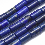 Natural Lapis Lazuli Beads Strands, Column, 3.5~4x2mm, Hole: 0.7mm, about 100pcs/strand, 15.35 inch(39cm)(G-A177-02-04)