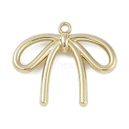 Golden Alloy Pendants, Bowknot, 19.5x23x4mm, Hole: 1.4mm(PALLOY-U003-09G-04)