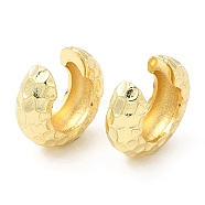 Rack Plating Brass Cuff Earrings, for Women, Lead Free & Cadmium Free, Long-Lasting Plated, Ring, Real 18K Gold Plated, 13x14x5mm(EJEW-Q770-24G)