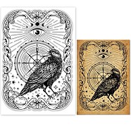 Custom PVC Plastic Clear Stamps, for DIY Scrapbooking, Photo Album Decorative, Cards Making, Raven, 160x110x3mm(DIY-WH0448-0147)