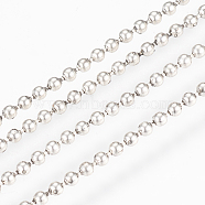 Iron Ball Chains, Beads Chain, Soldered, with Spool, Lead Free & Cadmium Free & Nickel Free, Antique Silver, 1.5mm, about 328.08 Feet(100m)/roll(CH-CHB001Y-AS-NR)