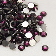 Glass Flat Back Rhinestone, Grade A, Back Plated, Faceted, Half Round, Amethyst, SS4, 1.5~1.6mm, 1440pcs/bag(RGLA-C002-SS4-204)