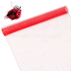 Deco Mesh Ribbons, Tulle Fabric, Tulle Roll Spool Fabric, for Skirt Making, Red, 43cm(SRIB-WH0011-179A-03)