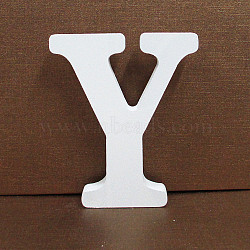 Letter Wooden Ornaments, for Home Wedding Decoration Shooting Props, Letter.Y, 100x100x15mm(LETT-PW0002-61Y)