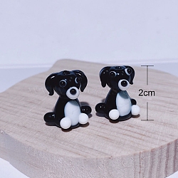 Lampwork Beads, Dog, Black, 20mm(PW-WG84549-04)