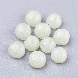 Synthetic Luminous Stone Cabochons, Half Round, 4x2~2.5mm(X-G-P393-R63-4MM)