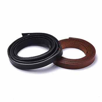Cowhide Leather Cord, for Bracelet Necklace Making, 9.5x2mm, about 1.09 yards(1m)/strand