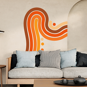 2 Sheets PVC Wall Stickers, Wall Decoration, Rainbow, 800x390mm