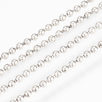 Iron Ball Chains, Beads Chain, Soldered, with Spool, Lead Free & Cadmium Free & Nickel Free, Antique Silver, 1.5mm, about 328.08 Feet(100m)/roll