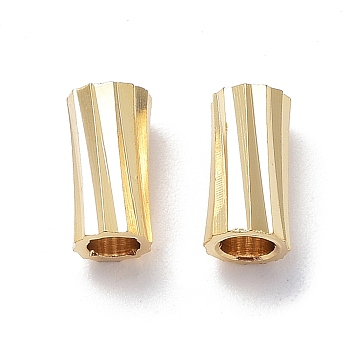 Rack Plating Brass Tube Beads, Lead Free & Cadmium Free Free, Real 24K Gold Plated, 4.5x9mm, Hole: 3mm
