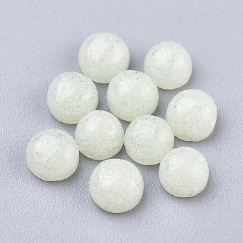 Synthetic Luminous Stone Cabochons, Half Round, 4x2~4mm