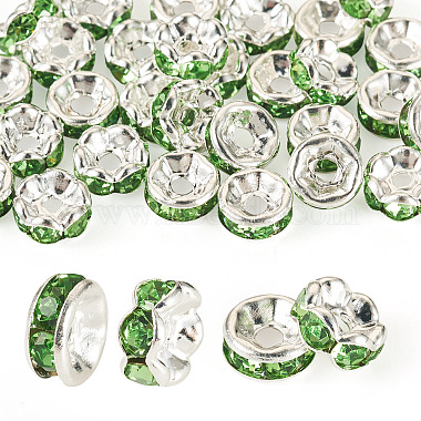 30Stk. 2 Farben Messing-Strass-Abstandsperlen(RB-TA0001-29E)-1