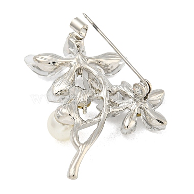 Alloy Crystal Rhinestone Flower Brooch(JEWB-U006-14P)-2