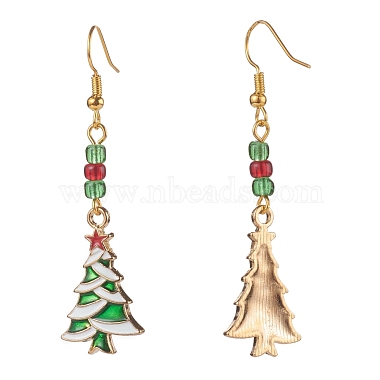 Christmas Theme Alloy Enamel Dangle Earrings(EJEW-JE04511)-3