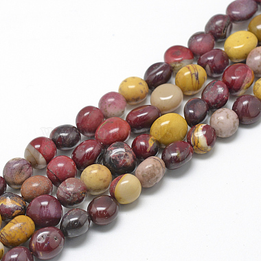8mm Oval Mookaite Beads
