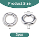 2Pcs 925 Sterling Silver Spring Gate Clasps(STER-HS0001-11)-2
