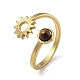 304 Stainless Steel with Natural Tiger Eye Ring(RJEW-Z031-01A-02)-1