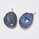 Natural & Dyed Druzy Agate Pendants(G-F397-04C)-1