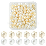 Nuggets Imitation Pearl Acrylic Beads, Antique White, 7.5x7x7.5mm, Hole: 0.5mm, 150pcs/box(OACR-FS0001-22)