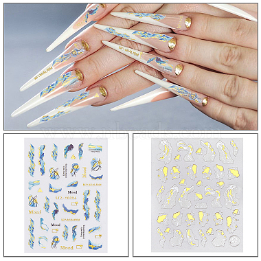 Hobbiesay 14pcs 7 autocollants de style nail art(MRMJ-HY0002-32)-4