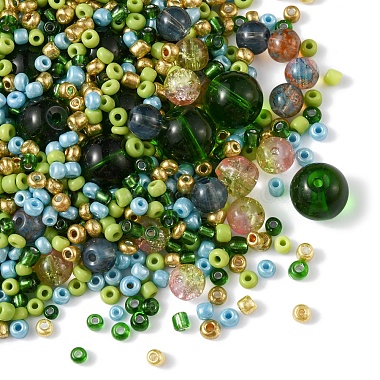 Kit de découverte de fabrication de bijoux en perles de verre bricolage(DIY-FS0004-31)-3