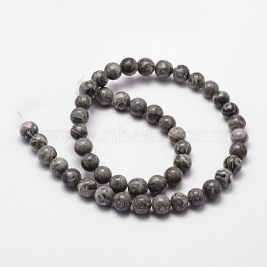 Chapelets de perles en pierre de carte/pierre picasso/picasso jasper naturelles (X-G-D840-60-4mm)-2