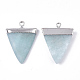 Electroplate Natural Amazonite Pendants(X-G-S344-49G)-2
