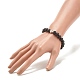 Natural Lava Rock Stretch Bracelet with Alloy Beads(BJEW-JB08192)-5