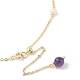 Natural Amethyst & Pearl Beaded Necklaces(NJEW-L119-11G)-4