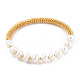 Natural Cultured Freshwater Pearl Beads Cuff Bangle(BJEW-T021-02G)-2