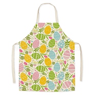 Easter Theme Flax Sleeveless Apron, with Double Shoulder Belt, Colorful, 700x600mm(PW-WG92721-01)